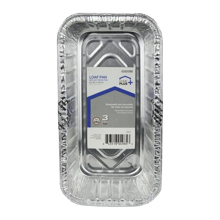 Home Plus Home Plus Durable Foil 3-3/4 in. W X 8 in. L Loaf Pan Silver 3 pk D51030